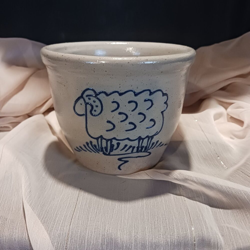 Eldreth sheep pottery crock